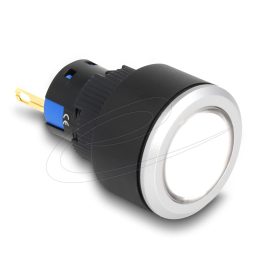   Delock 16 mm műanyag fehér jelzőlámpa / forrasztható csatlakozással