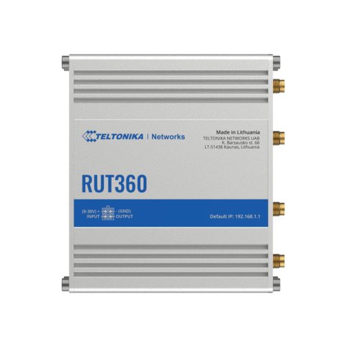 Teltonika RUT360 | Industrial LTE Router | Cat.6, 1x LAN, 1x WAN 100Mb/s, WiFi 2,4GHz, RUT360 000000