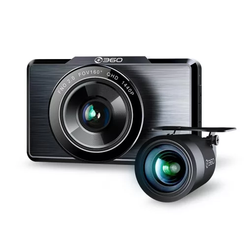 360 G500H | Dash Camera | Front + rear camera set, 1440p, GPS