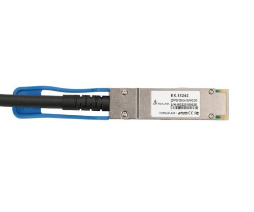 Extralink QSFP28 DAC | QSFP28 DAC Cable | 100G, 3m, 30AWG Passive