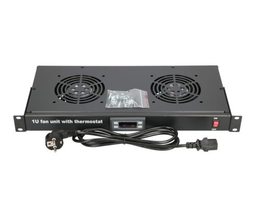 Extralink | Fan panel | 19", 2 fans, with thermostat