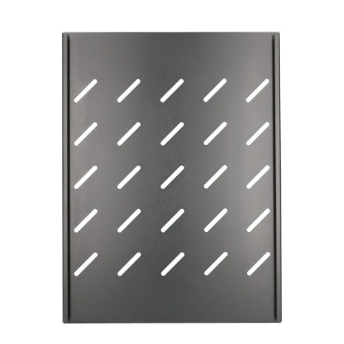 Extralink 1U 350mm Black | Fixed shelf | 19", 490x360mm, for 600mm depth cabinets