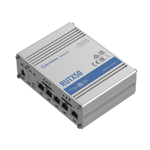 Teltonika RUTX50 | Industrial router | 5G, Wi-Fi 5, Dual SIM, 5x RJ45 1000Mb/s