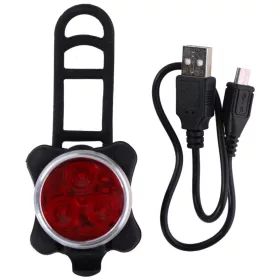  Dunlop, Hátsó Lámpa Kerékpárra, Tölthető, 3Led 4 funkció