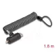 Navilock Laptop biztonsági tekercselt kábel A-típusú USB csatlakozókhoz kulcsos zárral