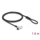 Navilock Laptop biztonsági kábel kulcsos zárral Kensington csatlakozókhoz 3 x 7 mm vagy Nano csatlakozási felülethez 2,5 x 6 mm - vékony