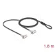 Navilock Duális laptop biztonsági kábel kulcsos zárral két Kensington csatlakozóhoz 3 x 7 mm méretű