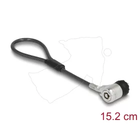   Navilock Laptop biztonsági kábel Key Lock-kal 15,2 cm hosszú Kensington Slot-hoz 3 x 7 mm