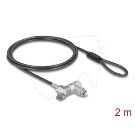   Navilock Laptop biztonsági kábel billentyűzárral MacBook Pro 2021 - 2024 (14 colos és 16 colos) készülékekhez 2 m hosszú fekete