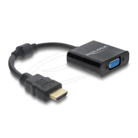 Delock Átalakító HDMI dugó - VGA aljzat fekete