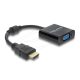 Delock Átalakító HDMI dugó - VGA aljzat fekete