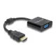 Delock Átalakító HDMI dugó - VGA aljzat fekete
