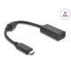 Delock ?USB Type-C  adapter HDMI (DP Alt mód) 8K 60 Hz -hoz HDR és HDCP fekete