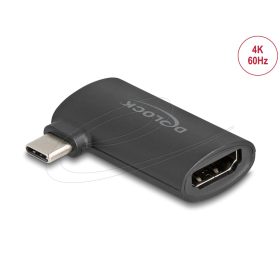   Delock Adapter USB Type-C  dugó   HDMI aljzat (DP Alt Mode), 4K, hajlított kialakítás
