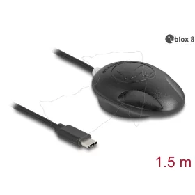   Navilock NL-802UC EVA-M8Q USB 2.0 Type-C  Multi GNSS-vevőegység, u-blox 8, 1,5 m