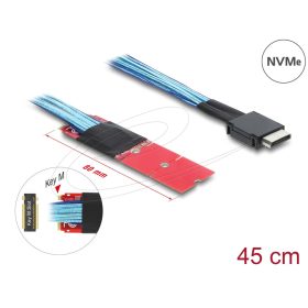   Delock M.2 M kulcs 1 x OCuLink SFF-8611 átalakítóhoz 45 cm kábellel