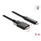 Delock Aktív optikai kábel USB 10 Gbps USB Type-C  apa > USB 10 Gbps Micro-B Típusú dugó csavarokkal ellátott 5 m
