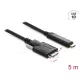 Delock Aktív optikai kábel USB 10 Gbps USB Type-C  apa > USB 10 Gbps Micro-B Típusú dugó csavarokkal ellátott 5 m