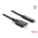 Delock Aktív optikai kábel USB 10 Gbps USB Type-C  apa > USB 10 Gbps Micro-B Típusú dugó csavarokkal ellátott 15 m