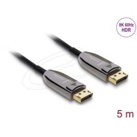   Delock Aktív optikai kábel DisplayPort 2.1 8K 60 Hz 40 Gbps 5 m