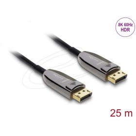   Delock Aktív optikai kábel DisplayPort 2.1 8K 60 Hz 40 Gbps 25 m