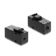Delock Keystone Module sztereo jack anya 3,5 mm 4 tűs - sztereo jack anya 3,5 mm 4 tűs, fekete