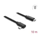 Delock Aktív optikai USB kábel 10 Gbps USB Type-C  csatlakozó, döntött kivitel, 10 m