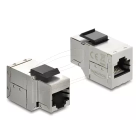   Delock Keystone modulösszekötő RJ45 aljzat   RJ45 aljzat Cat.6A, fekete műanyag reteszeléssel, árnyékolt