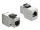 Delock Keystone modulösszekötő RJ45 aljzat   RJ45 aljzat Cat.6A, fekete műanyag reteszeléssel, árnyékolt