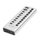 Logilink USB 3.2 Gen1 hub, 10 port kábellel/adapterrel, USB-A/C, ki/be kapcsoló, alumínium