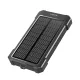 Logilink Napelemes Power bank 10 000 mAh, 20 W, 2x USB-A, 1x USB-C, LED fény, fekete/narancssárga