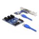 Delock Riser Card PCI Express x1 3 x PCIe x1 50 cm-es USB-kábellel (41442)