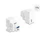 Delock Keystone Modul A-típusú USB-vel és USB Type-C  töltő porttal PD 20 W fehér
