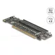 Delock PCI Express 4.0 x16 riser kártya 2 x M.2 M kulcsos NVMe foglalattal   sávszétválasztással