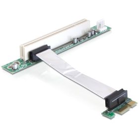   Delock Riser kártya PCI Express x1 > PCI 32Bit 5 V rugalmas kábellel 9 cm balra behelyezve (41856)