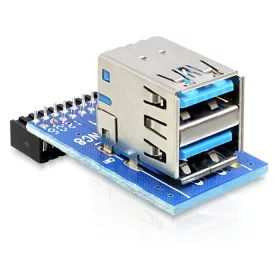   DeLock 41865 USB 3.0 pin header female -> 2 x USB 3.0 female – up