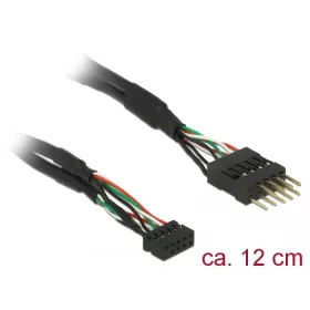   Delock Kábel USB 2.0-s csatlakozóhüvellyel, 2,00 mm, 10 tu > USB 2.0-s csatlakozódugó, 2,54 mm, 10 t