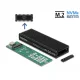 Delock külső USB-C kombinált ház M.2 NVMe PCIe vagy SATA SSD eszközhöz (42004)