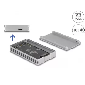   Delock USB4 40 Gbps ház 1 x M.2 NVMe SSD-hez   szerszámmentes