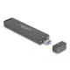 Delock Külső ház M.2 NVME PCIe SSD vagy SATA SSD számára USB 10 Gbps A-típusú apával