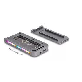   Delock USB 40 Gbps ház for 1 db. M.2 NVMe SSD játék stílusban LED fénnyel és ventilátorral   szerszám nélkül rögzíthető (42025)