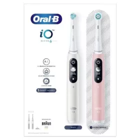   Braun Oral-B iO6 elektromos fogkefe DuoPack White + Pink (4210201381877)