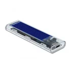   Delock Külso ház M.2 NVME PCIe SSD-hez USB Type-C  csatlakozóval anya áttetszo