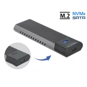   Delock külső USB-C kombinált ház M.2 NVMe PCIe vagy SATA SSD eszközhöz (42638)