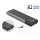 Delock külső USB-C kombinált ház M.2 NVMe PCIe vagy SATA SSD eszközhöz (42638)