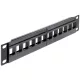 Delock 10” hálózati szekrényekhez Keystone Patch Panel 12 portos, 1U fekete (43259)