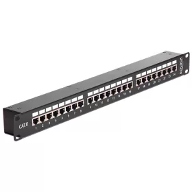 Delock 19" csatolós patch panel 24 portos Cat.6
