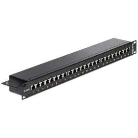 Delock 19  Patch Panel 24 portos Cat.6 fekete