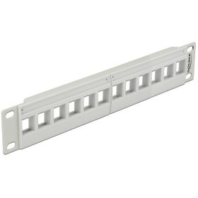 Delock 10" Keystone Patch Panel 12 Port szürke