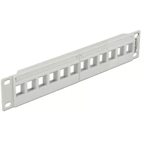 Delock 10" Keystone Patch Panel 12 Port szürke